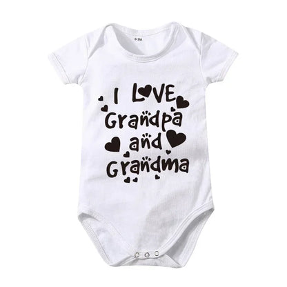 Pure Cotton I Love Mom Newborn Rompers  I Love Dad Baby Romper Twins Matching Bodysuit Summer for 0-24 Months Baby Clothes
