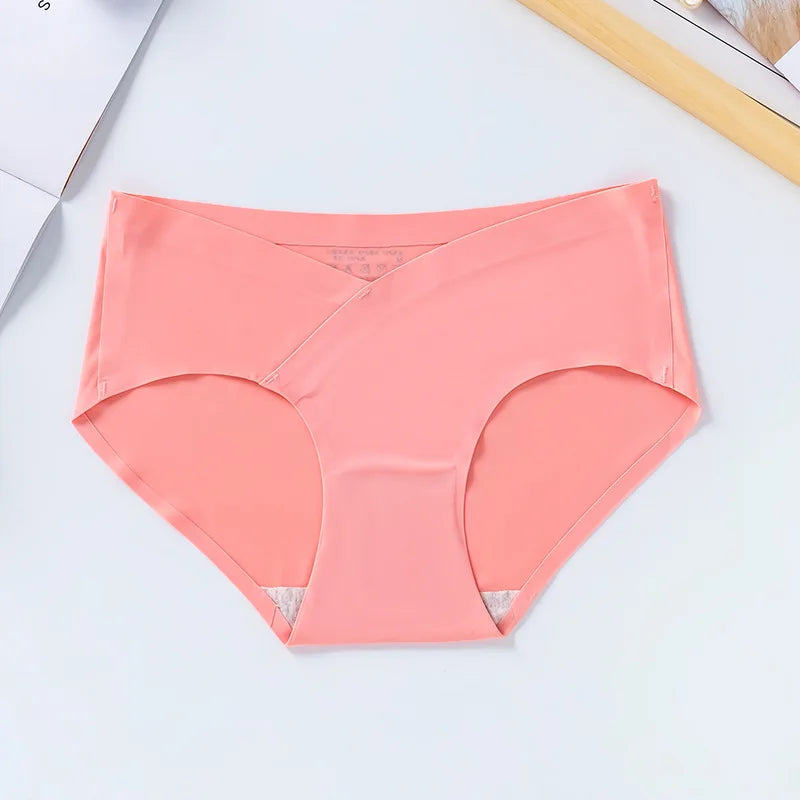 Women Maternity Panties for Pregnant Low-Waist Ice Silk Summer Shorts