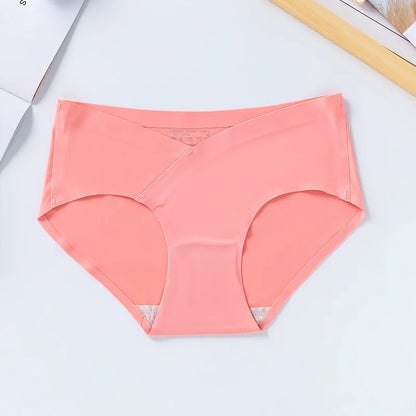 Women Maternity Panties for Pregnant Low-Waist Ice Silk Summer Shorts