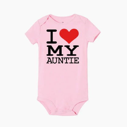 Pure Cotton I Love Mom Newborn Rompers  I Love Dad Baby Romper Twins Matching Bodysuit Summer for 0-24 Months Baby Clothes