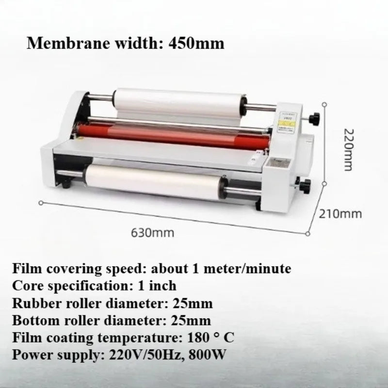 V350 Fully Automatic Hot and Cold Laminating Machine Electronic Temperature Control Dual-use Hot Roller Laminating Machine
