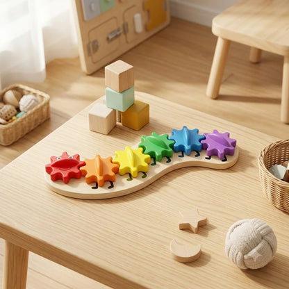 DIY Montessori Busy Board Accessories Set Wooden Sensory Activity Toys Gear Switch LED Light Drum Beads Educational Learning Toy