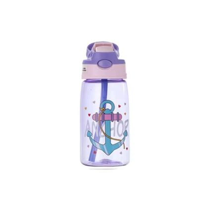 480Ml Children's Straw Cup Water Bottle Creative Cartoon Cup Anti Spill