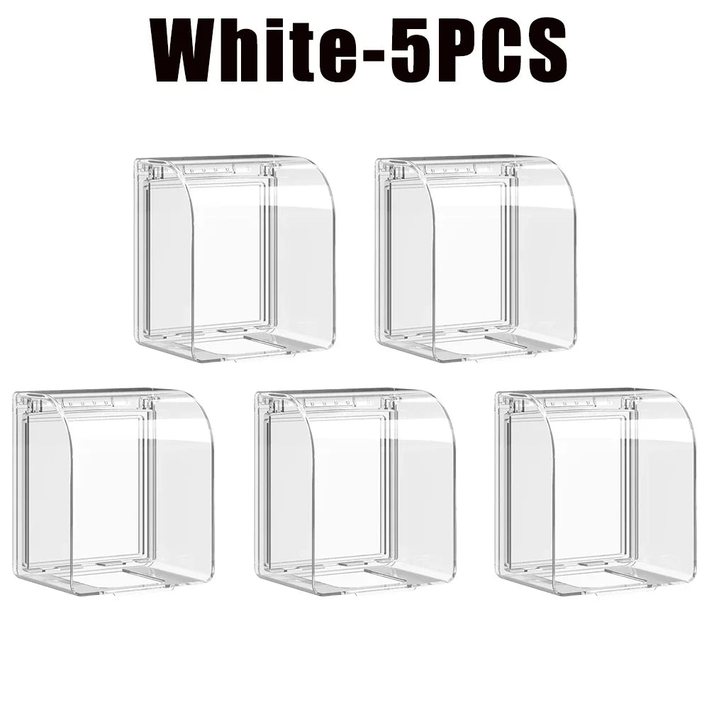 Power Outlet Portable Self-Adhesive Switch Protective Cover Waterproof Kids Safety Electric Plug Cover Protector