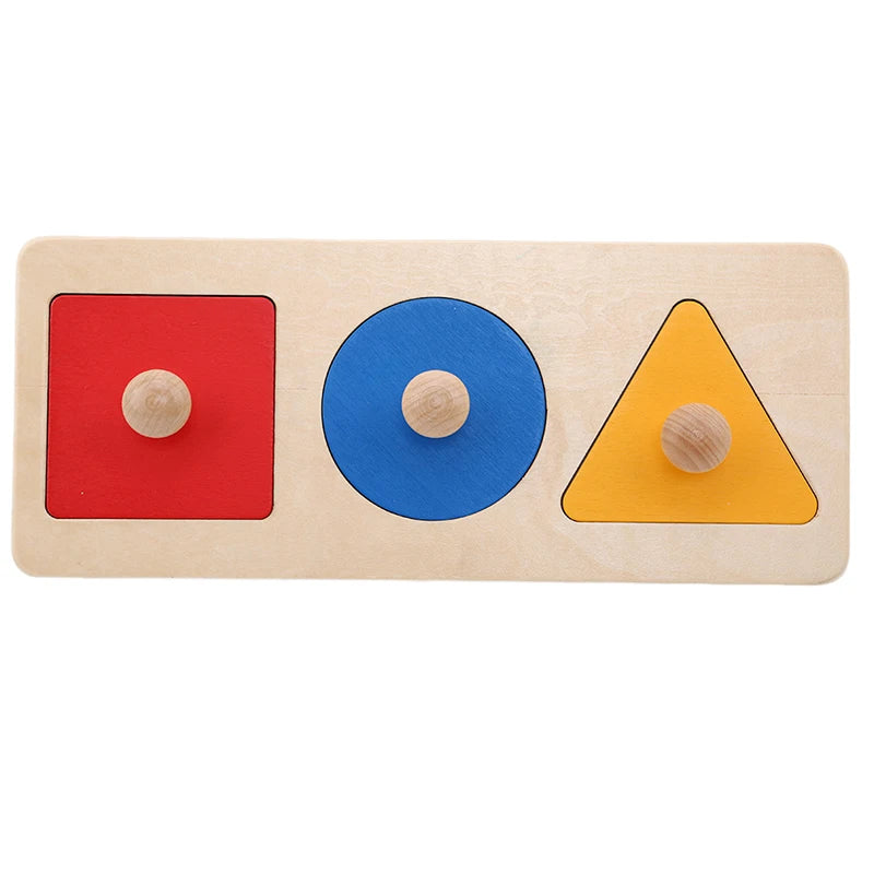 Puzzle Toys Wooden Geometric Shapes Sorting Math Colorful Preschool Learning Educational Game Baby Toddler Toys
