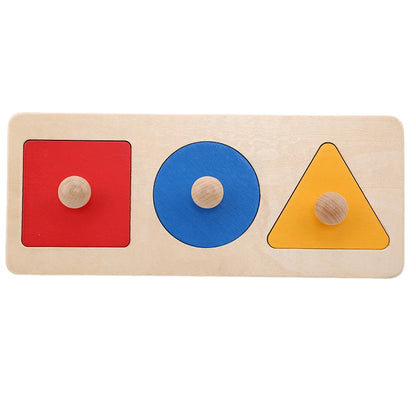 Puzzle Toys Wooden Geometric Shapes Sorting Math Colorful Preschool Learning Educational Game Baby Toddler Toys