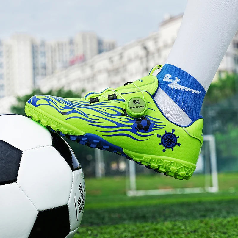 Kids Turf Soccer Cleats Children Shoes Breathable Lightweight Training Sneakers Non-Slip Athletic Boys Girl