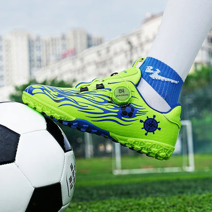 Kids Turf Soccer Cleats Children Shoes Breathable Lightweight Training Sneakers Non-Slip Athletic Boys Girl