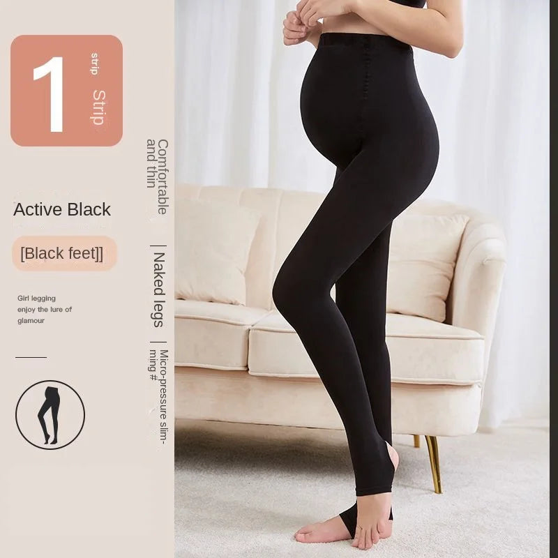 High Waist pregnancy Leggings Skinny Maternity clothes for pregnant women Belly Support Knitted Leggins