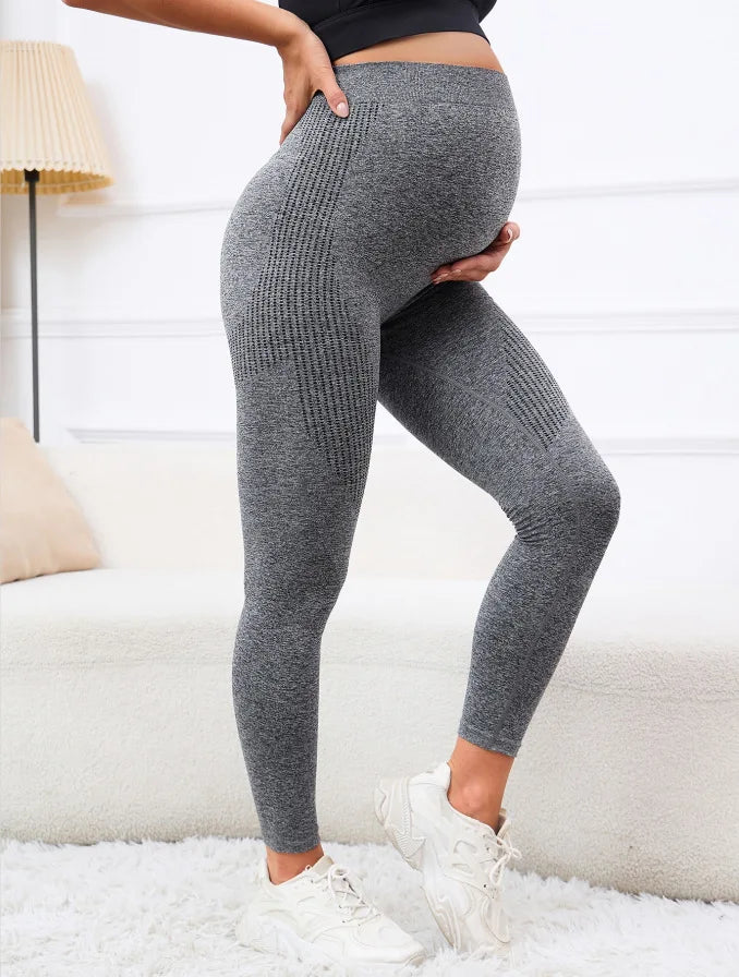Elastic High Waist Maternity Leggings Skinny for Pregnant Women Belly Support Postpartum Leggins Body Shaper Fitness