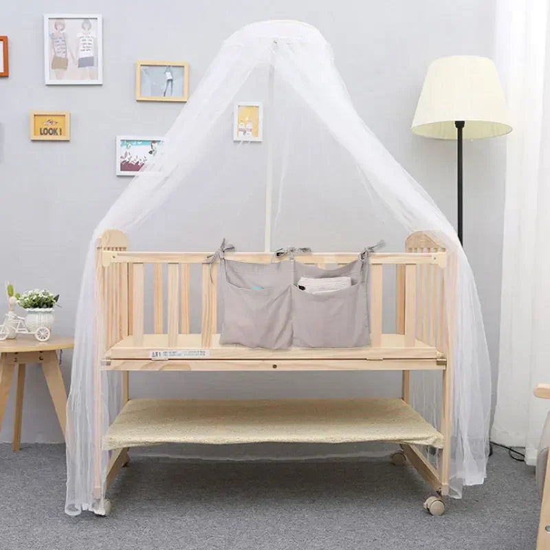 Baby Bed Hanging Storage Bags Cotton Newborn Crib Organizer Toy Diaper Pocket for Crib Bedding Set Accessories Nappy Store Bags