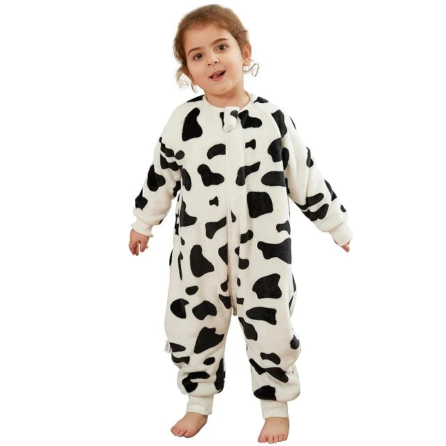 Cartoon Flannel Children Sleeping Sack Warm Winter Clothes Toddler Kids 1-6T
