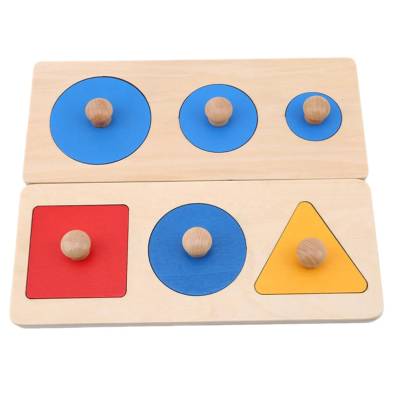 Puzzle Toys Wooden Geometric Shapes Sorting Math Colorful Preschool Learning Educational Game Baby Toddler Toys