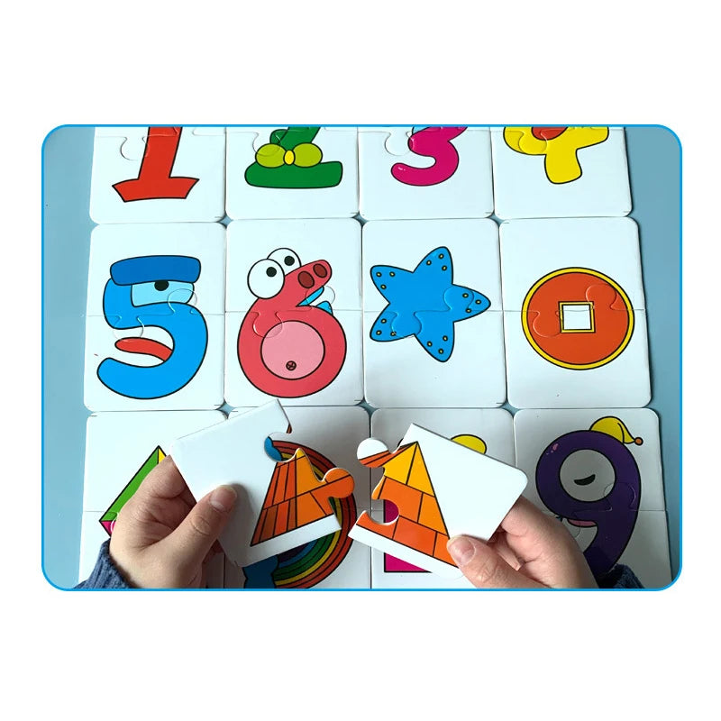 Baby Puzzle Toys for Children Animals Fruit Truck Graph Card Matching Games Toys for Kids 1 2 3 Years Old Boys Girls