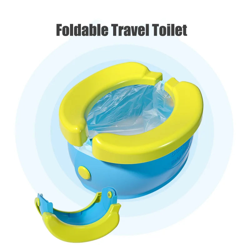 Portable Travel Baby Potty Foldable Children's Potty-Training Seat Easy to Clean Toilet Seat Boys and Girls