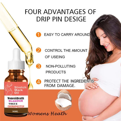 Stretch Marks Oil Maternity Pregnant Women Pregnancy Anti-Winkle Smooth Repair