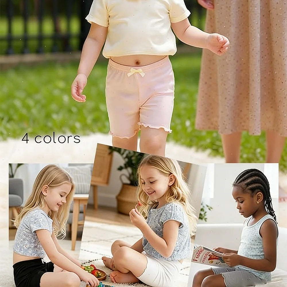 4Pcs Shorts Girls Shorts 2-14Y