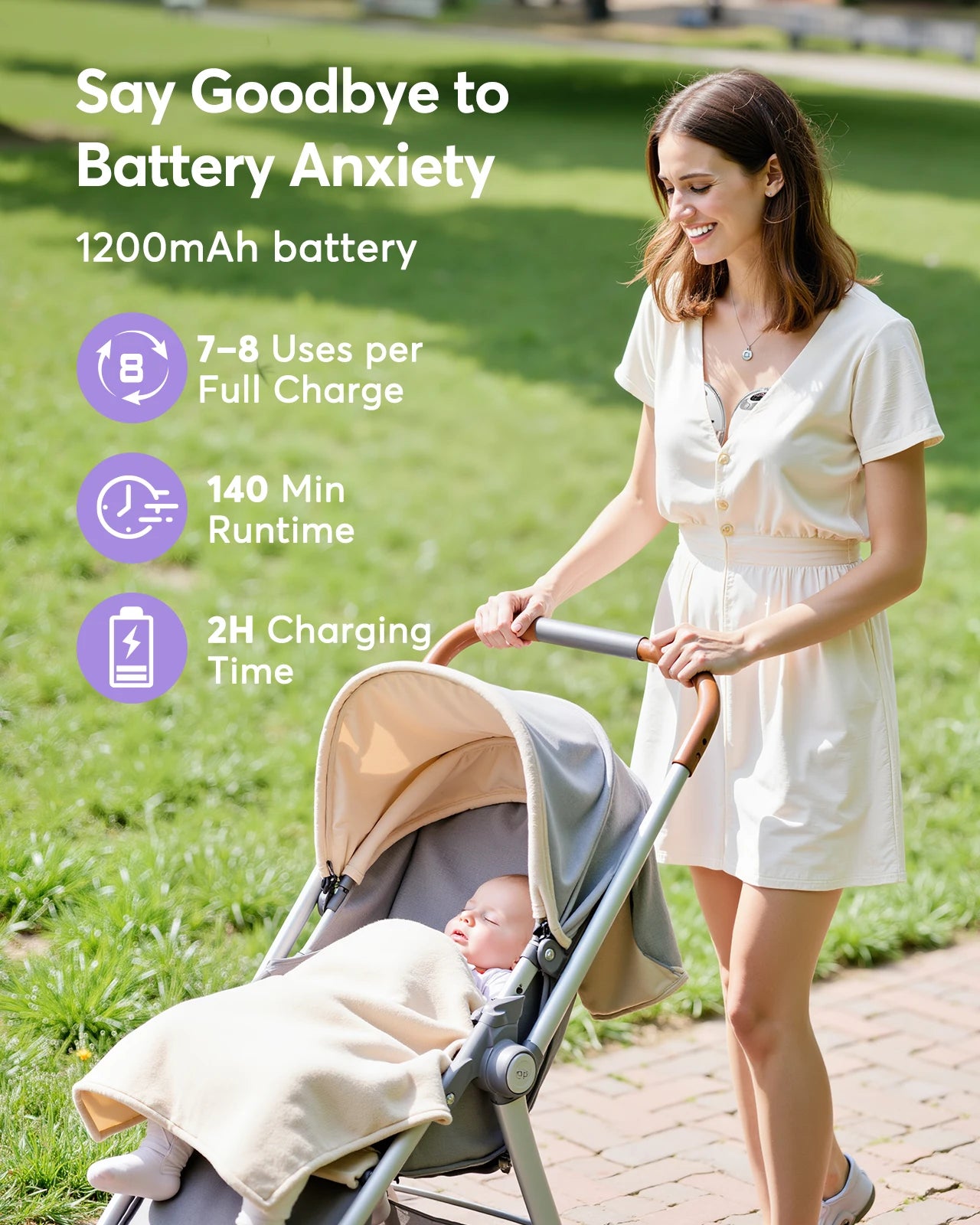 Hands Free Breast Pump K9 Wearable Breast Pump Electirc Portable with 4 Modes & 12 Levels, Max 325mmHg Strong Suction 17/19/21/24/27mm Flange Inserts Wearable Breastfeeding Pump, 2 Pack