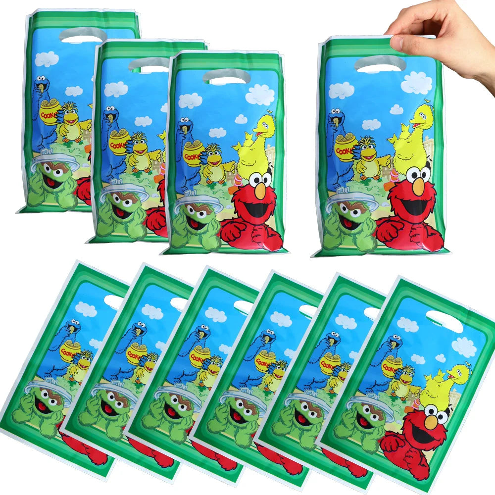 Cartoon Sesames Street Birthday Party Decorations Balloons Plate Cup Banner Tableware Set for Baby Shower Party Favors Kids Gift
