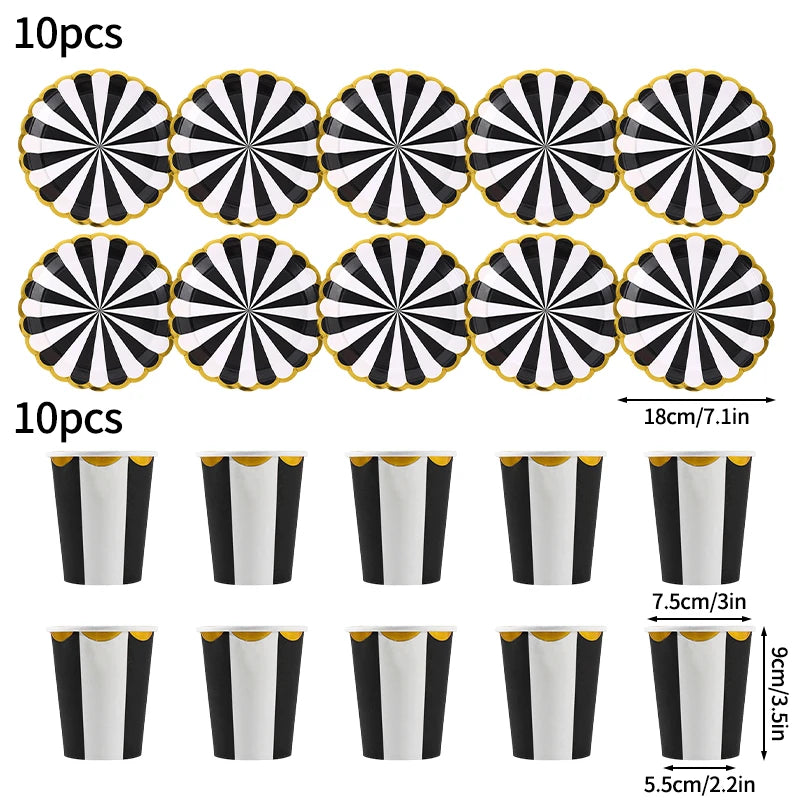 Birthday Decorations Party Paper Plates Cups Baby Shower Party Accessories Party Favors Gifts Plates for Party Supplies
