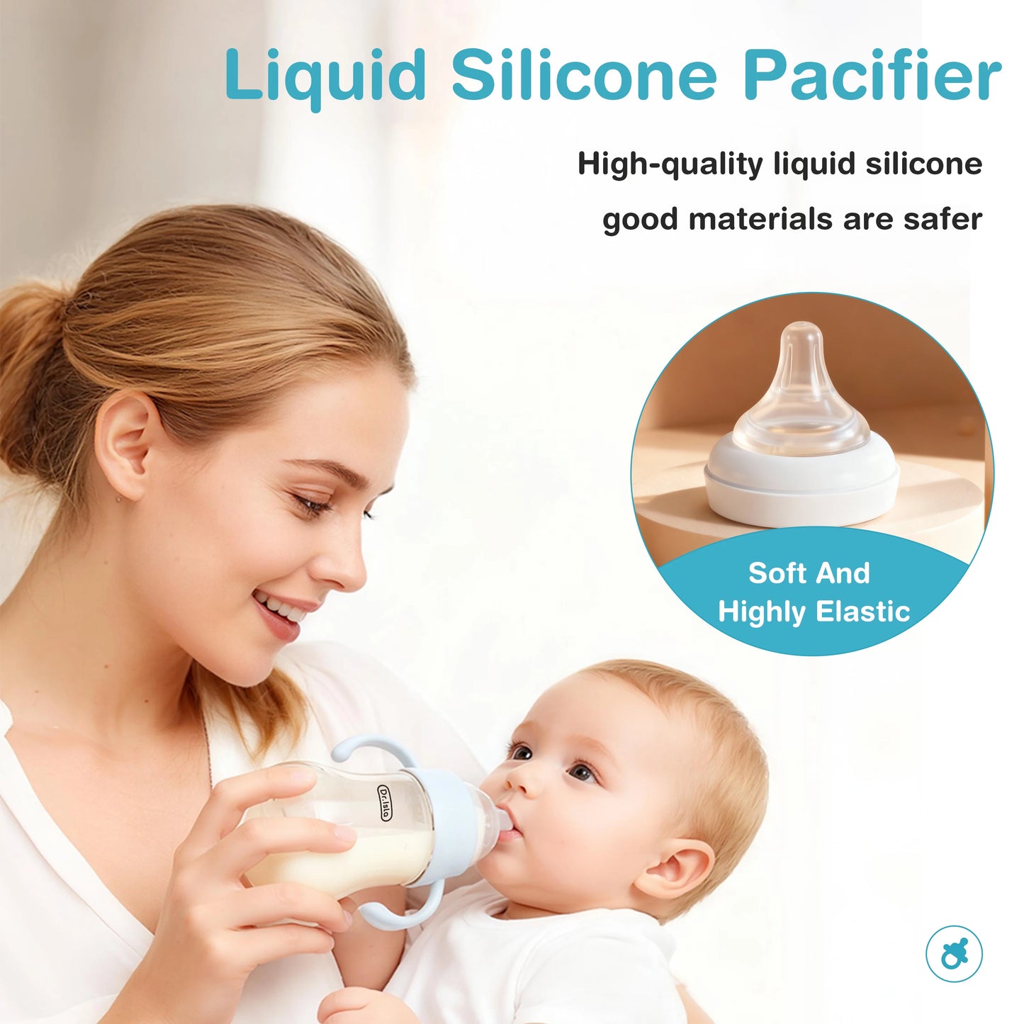 160/240/300ml Baby Dot Anti-Colic＆Anti-Bloating Milk Bottle Kids Drinking Bottle＆Temperature Display Function