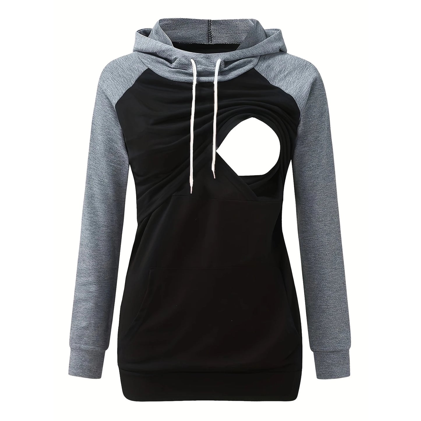 Women's Maternity Nursing Hoodie Sweatshirt Hoodies Long Sleeve Breastfeeding Pregnancy Pocket Clothes