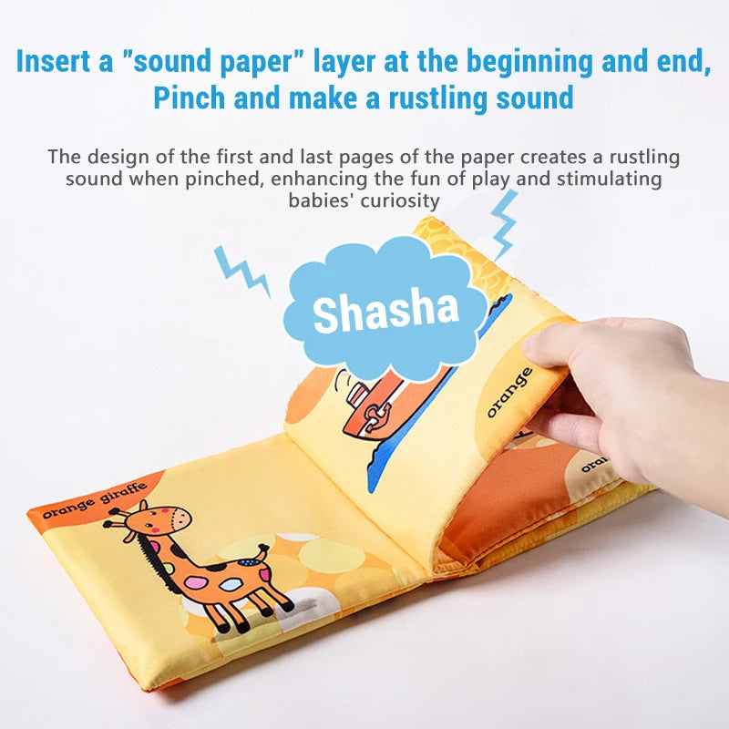 Baby Cloth Books Toys Soft Montessori Sensory Early Education Learning Games for Kids 0-12 Months Educational Infant Development