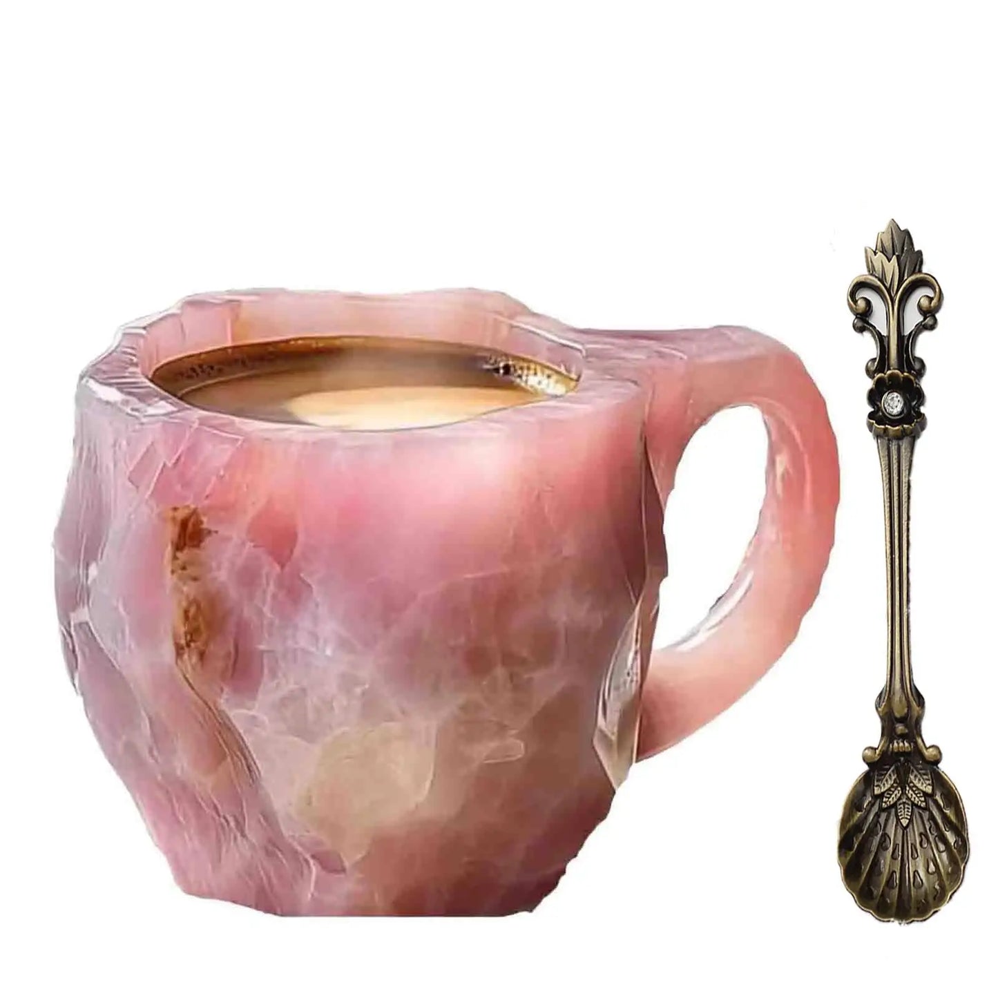 1PC Multi-Colored Mineral Crystal Coffee MugNatural Mineral Crystal Mug Colorful Crystal Christmas Mugs,Christmas Gift New