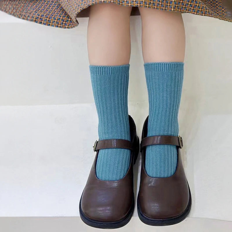 1-10Years Kids Boys Girls School Sock Stripped Toddlers Ankle Socks Cotton Children's Casual Sock Soft