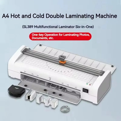 SL389 Home Office A4 multifunction 6-in-1 laminating machine, suitable for posters, documents, family photo laminating machine