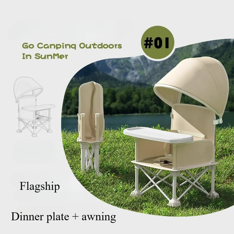 Outdoor Beach Chairs Portable Travel Folding Kids with Feeding Chair