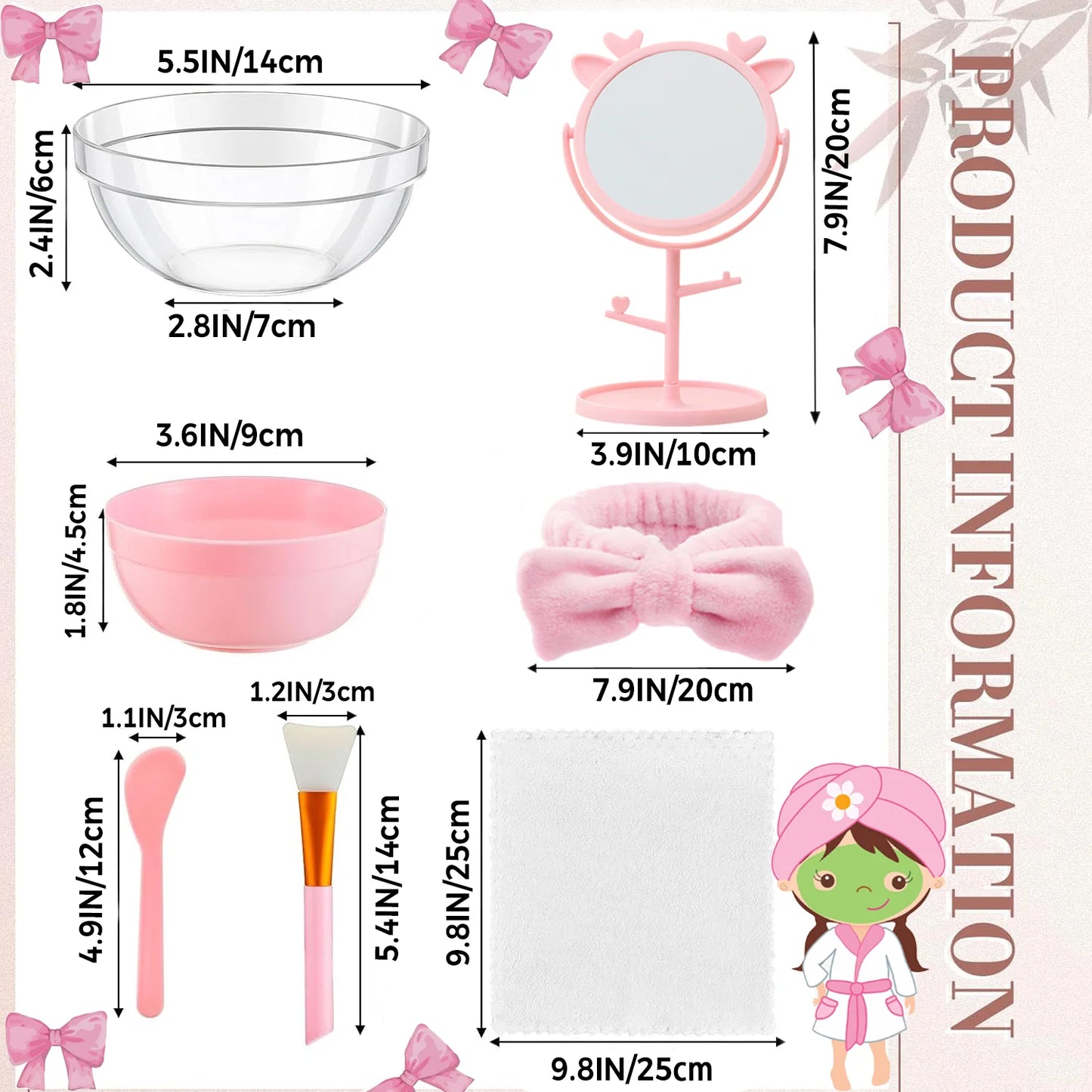 6/8/10/12/14/16Sets Spa Party Supplies for Girls Birthday Party DIY Kids Birthday Party Supplies Favors