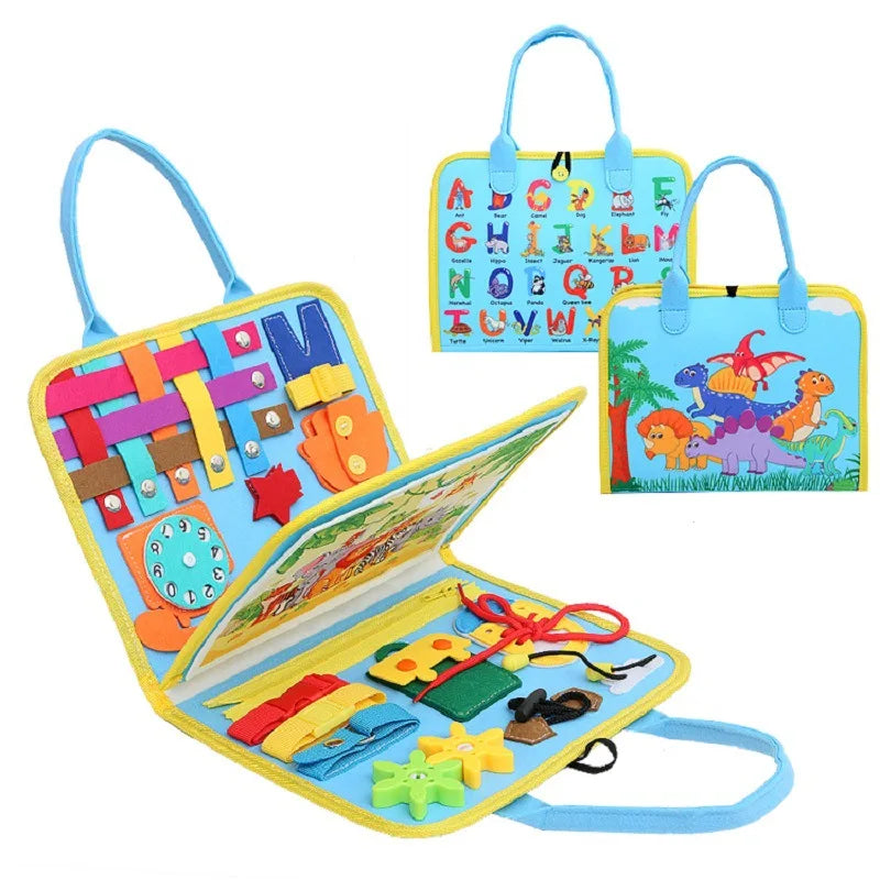 Sensory Play Board Busy Board Leaning Toys For Toddlers Foldable Sensory Toy Toddler Activity Board-Educational Learn