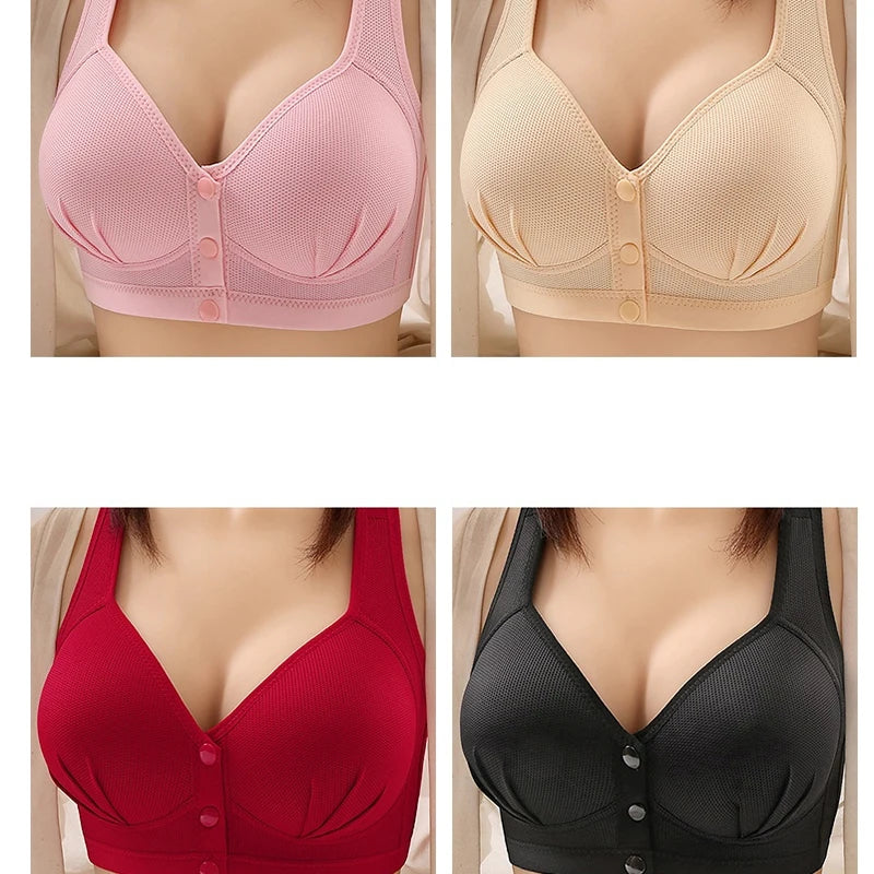 Maternity Bra Wire Free Front Closure Breastfeeding Nursing Bra