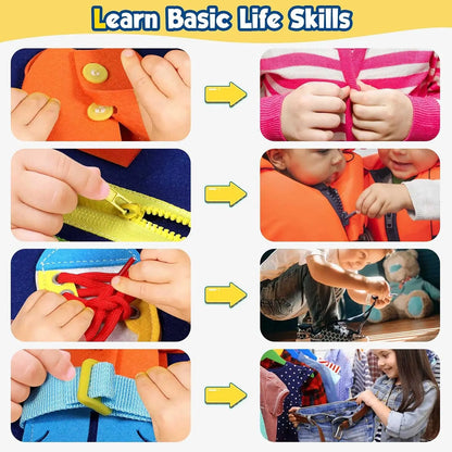 Sensory Play Board Busy Board Leaning Toys For Toddlers Foldable Sensory Toy Toddler Activity Board-Educational Learn