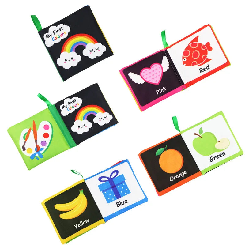 Baby Soft Cloth Book 0-36 Month Montessori Early Educational Toys Cognitive Book for Toddler