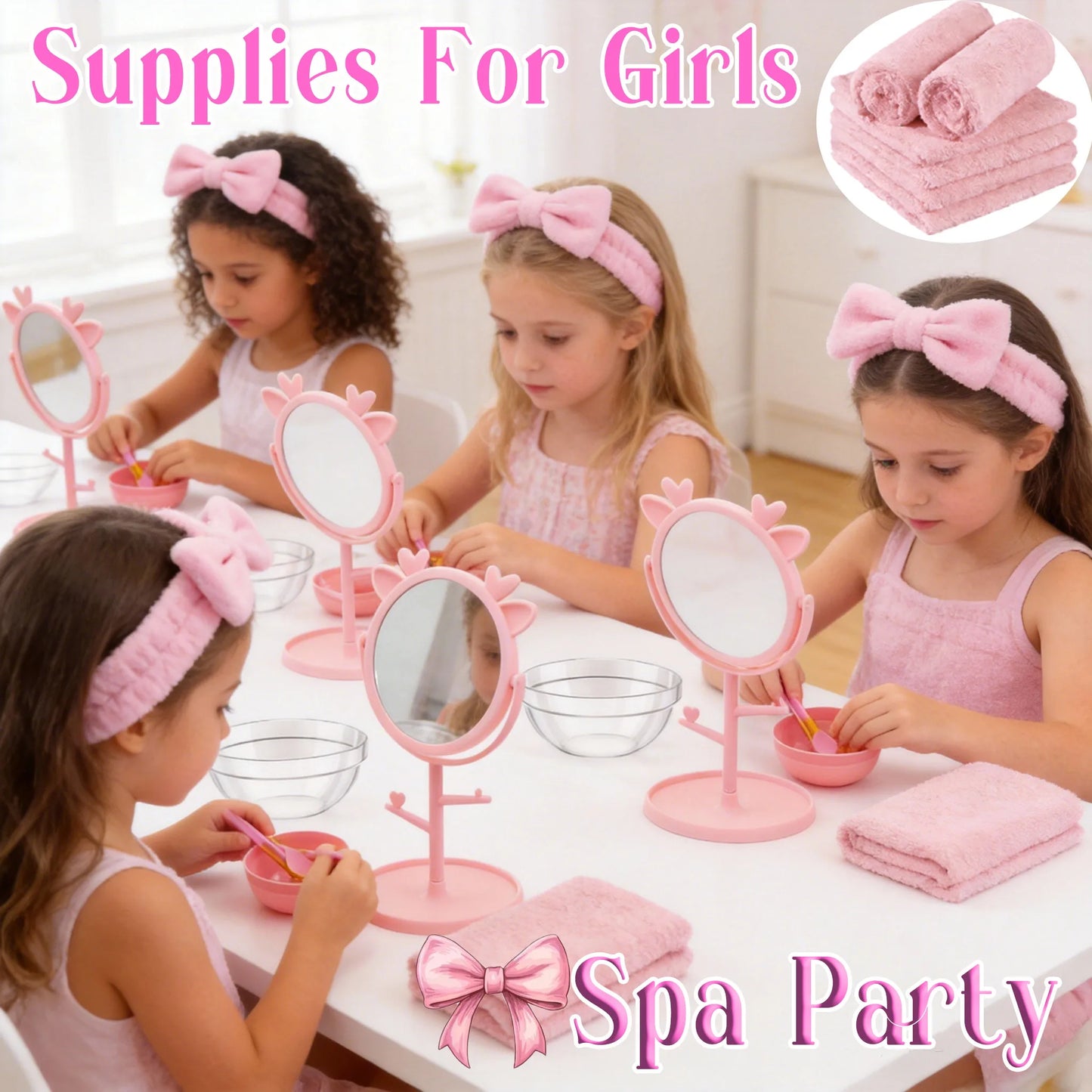 6/8/10/12/14/16Sets Spa Party Supplies for Girls Birthday Party DIY Kids Birthday Party Supplies Favors