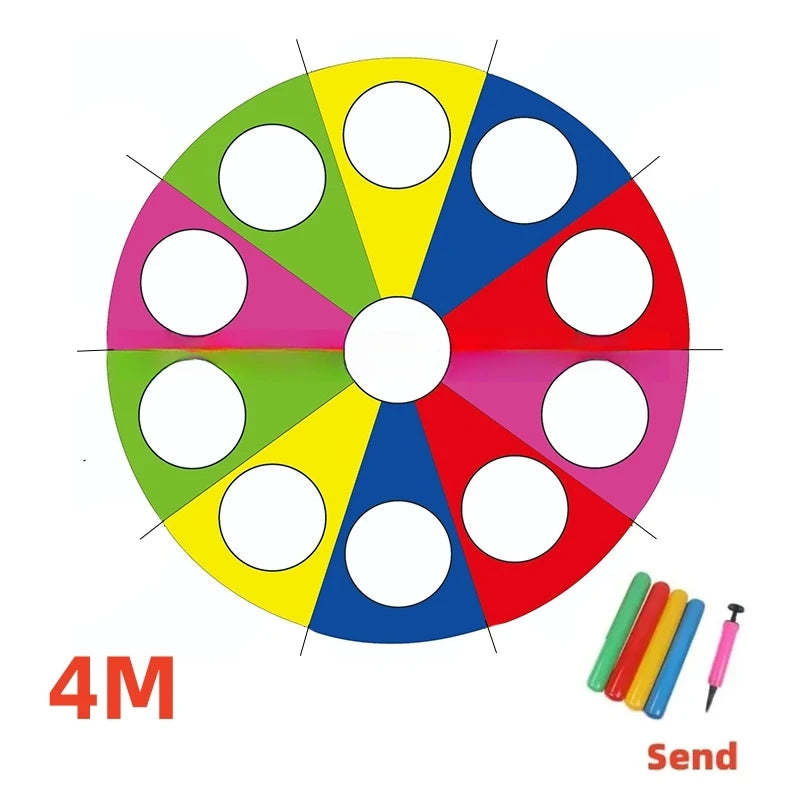 Whack a Mole Colorful Mat Rainbow Umbrella Parachute Toys Kindergarten Parent-child Activities Game Props Children Outdoor Sport
