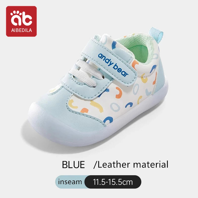 Baby Boys Girls Stars Leather Toddler Shoes Waterproof Rubber Soles Non-Slip