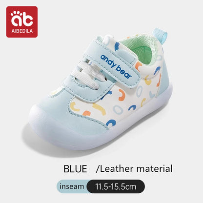 Baby Boys Girls Stars Leather Toddler Shoes Waterproof Rubber Soles Non-Slip