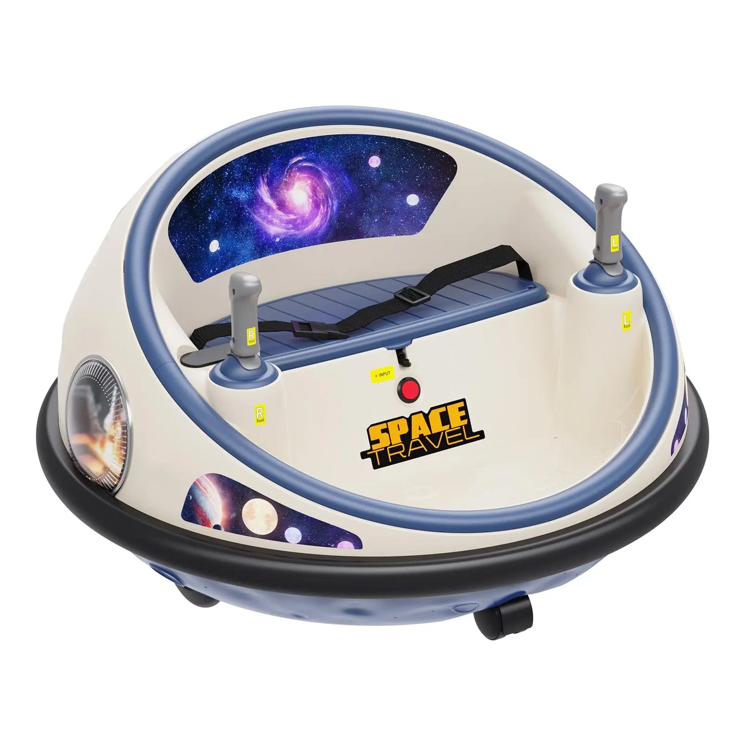 360° Spinning Kids Electric Bumper Car With Remote Control LED Lights Soft Bumper Indoor Outdoor Amusement Ride-on Toy