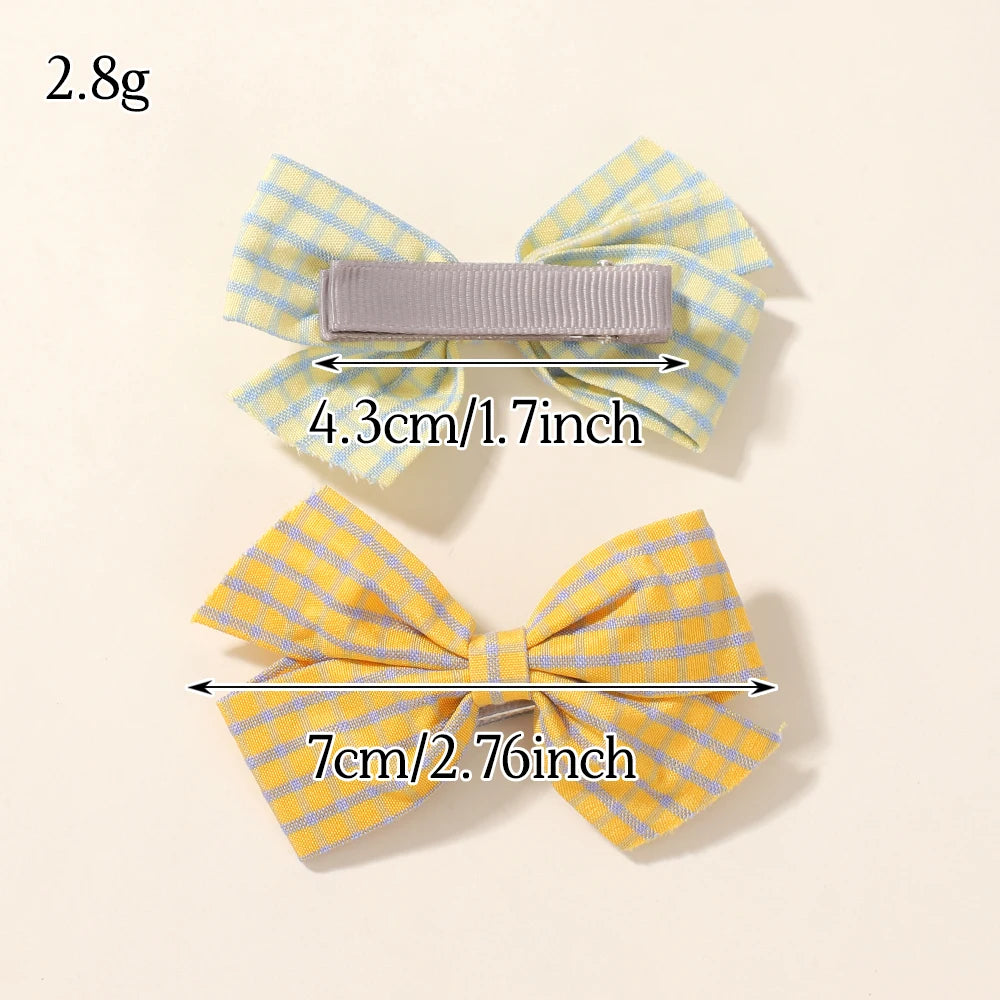 20pcs Random color Baby Hairpin for Girls Print Ribbon Barrette Kids Little Hair Clip Pinches Girls Cotton Bow Hair Accessories
