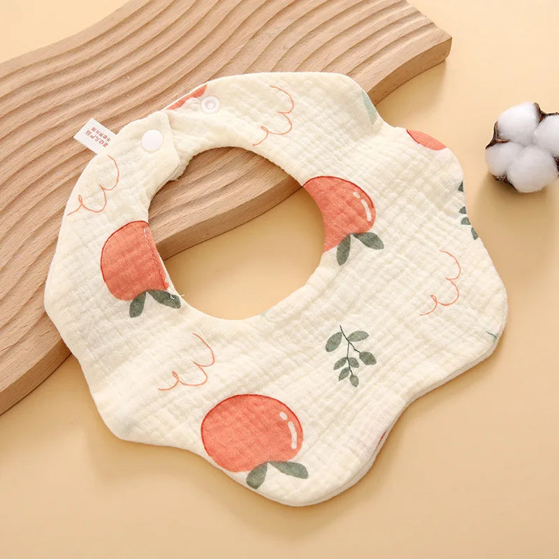 6 Layer Cotton Gauze Baby Bib Babies Accessories Newborn Baby Apron Feeding Bib Muslin Burp Cloths Kids Saliva Towel New Born