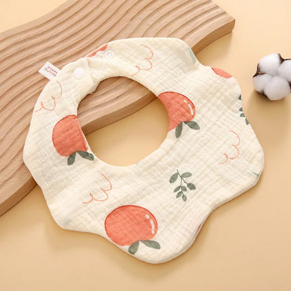 6 Layer Cotton Gauze Baby Bib Babies Accessories Newborn Baby Apron Feeding Bib Muslin Burp Cloths Kids Saliva Towel New Born