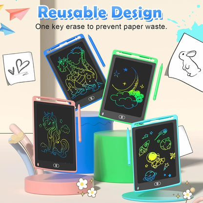 Pack LCD Writing Tablet for Kids, 8.5 Inch Colorful Doodle Board Drawing Tablet, Educational Learning Toys Birthday Gifts for Boys Girls Age