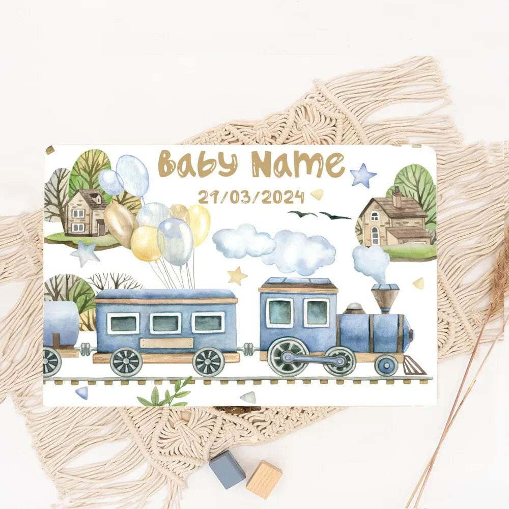 Custom Baby Wooden Memory Box Newborn Shower Gift Personalized Transport Infant Keepsake Case Birth Stats Box Umbilical Cord Box