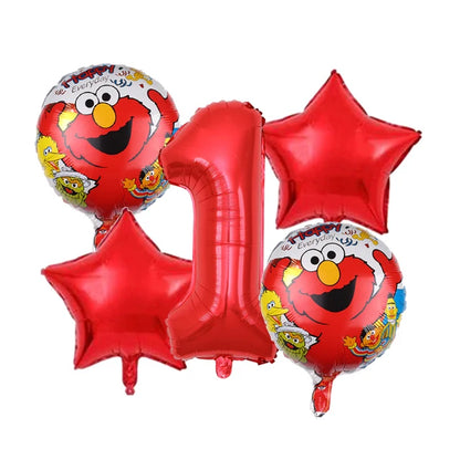 Cartoon Sesames Street Birthday Party Decorations Balloons Plate Cup Banner Tableware Set for Baby Shower Party Favors Kids Gift