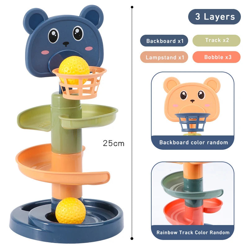 Montessori Toys Baby 0 12 24 36 Months Track Rolling Ball Push Pop Sliding Ball Early Education Toys Games Sensory