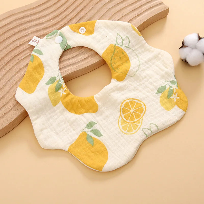 6 Layer Cotton Gauze Baby Bib Babies Accessories Newborn Baby Apron Feeding Bib Muslin Burp Cloths Kids Saliva Towel New Born