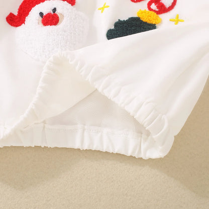 Christmas Embroidered Fashion Cute Long Sleeve Jacket for Infants and Toddlers